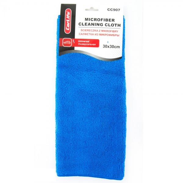 Ганчірка з мікрофібри, 30x30 см., синя (10/240 шт.ящ.), фото 1