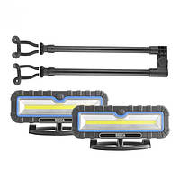 Brevia LED Професійна інспекційна лампа 120-190см. 2x10W COB, 2x1000lm, 2x4000mAh, Power Bank, type-