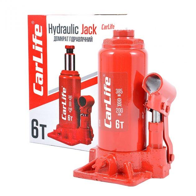 Домкрат гідравлічний CARLIFE, 6т. 200-385 карт. уп. (6 шт.), фото 1