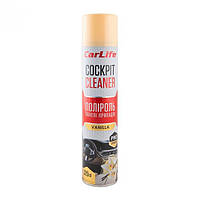 Поліроль панелі приладів CarLife Ваніль. Cockpit Cleaner 320ml (24шт/ящ)