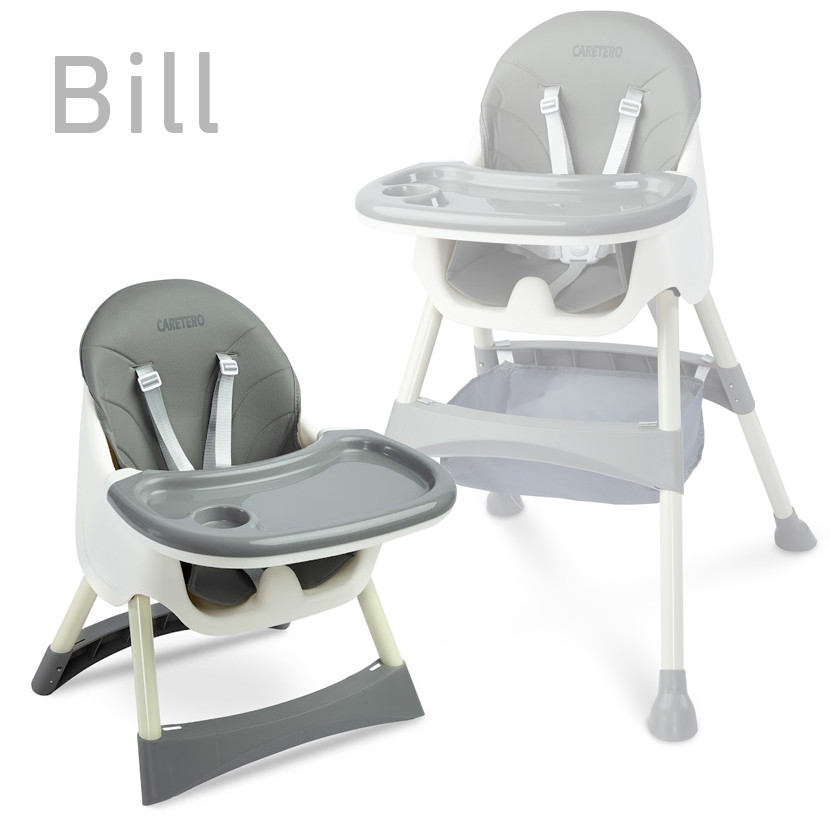 Стільчик для годування 2в1 Caretero Bill - Grey