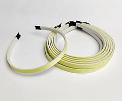 Основа для обруча Finding Пластиковий із репсовою стрічкою Лимонний 10 мм