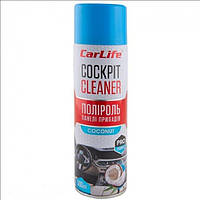 Поліроль панелі приладів CarLife Кокос. Cockpit Cleaner 500ml (24шт/ящ)