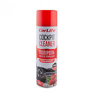 Поліроль панелі приладів CarLife Полуниця. Cockpit Cleaner 500ml (24шт/ящ)