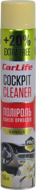 Поліроль панелі приладів CarLife Ваніль. Cockpit Cleaner 750ml (24шт/ящ), фото 1