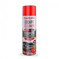 Поліроль панелі приладів CarLife Вишня. Cockpit Cleaner EXTRA MAT 500ml (24шт/ящ)