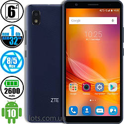 Смартфон ZTE Blade L210 (1/32GB) Blue