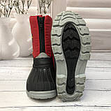 Зимові гумові чоботи на хлопчика Demar New Nordic червоні розмір 25-26, фото 3
