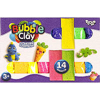 Набір Bubble Clay Кульковий пластилін 14 кольорів українською від 3 років