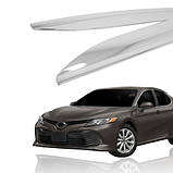 Дефлектори вікон, вітровики хромовані Toyota Camry V70 2017- (Autoclover/Корея/D725), фото 3