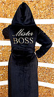 Мужской халат с вышивкой Размер 50, 52 "Mister BOSS"