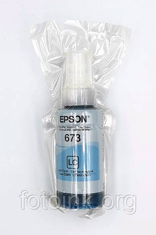 Чорнила Epson L1800, L800, L805, L810, L850 Light Cyan оригінал (C13T67354A), фото 1