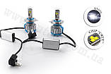 Комплект LED ламп T1 H4 6000K 9-32V радіатор з вентилятором (діод CREE), фото 3