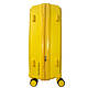 Валіза поліпропілен Франція 4 колеса велика L жовта | 75х48х29 см | 105 л | 4.2 кг | Airtex 280, фото 4