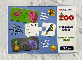 Розвиваючі пазли - Збери парочку Зоопарк" 20 елементів ME5032-11EN Magdum Україна