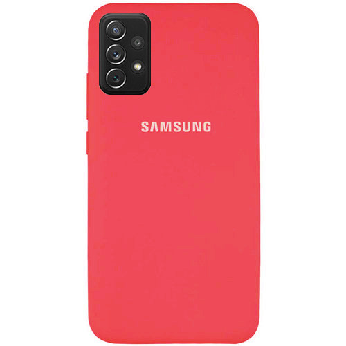 Чохол Silicone case для Samsung Premium A52 Camelia (15) світло-червоний, фото 1
