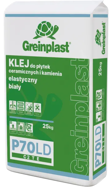 Клей еластичний білий для керамічної плитки та каменю GREINPLAST P70LD 25 кг.