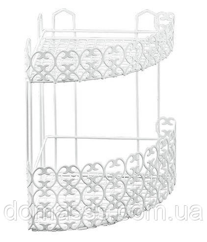 ПОЛИЦЯ METALTEX КУТОВА FLORENZ 2-Х СЕКЦІЙНА (423702)