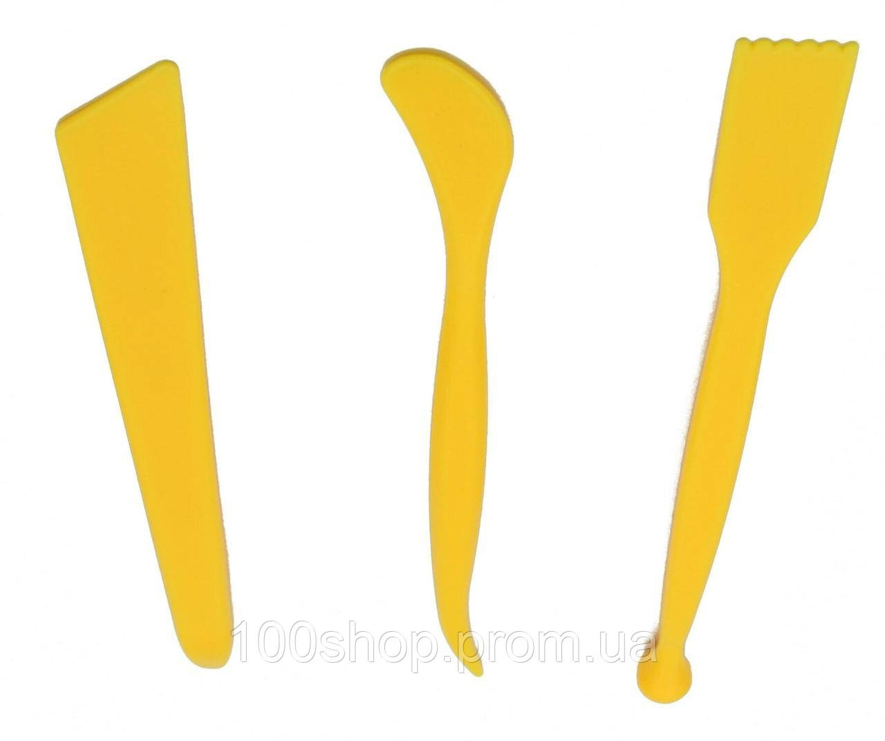 Шпателя пластмассовые для депиляции желтые - Набор из 3 штук - фото 3 - id-p1451113966