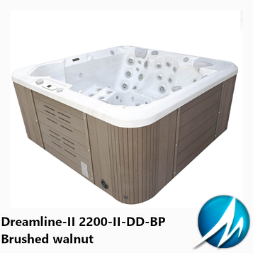 Гідромасажний басейн IQUE Dreamline-II 2200-II-DD-BP (WiFi) (220x220x96 см) Brushed walnut