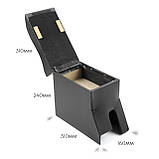 Підлокітник Daewoo Lanos чорно-синій з логотипом (зігнутий), фото 3