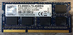 Для ноутбука 4GB DDR3 1066MHz G.Skill PC3 8500S 2Rx8 RAM Оперативна пам'ять