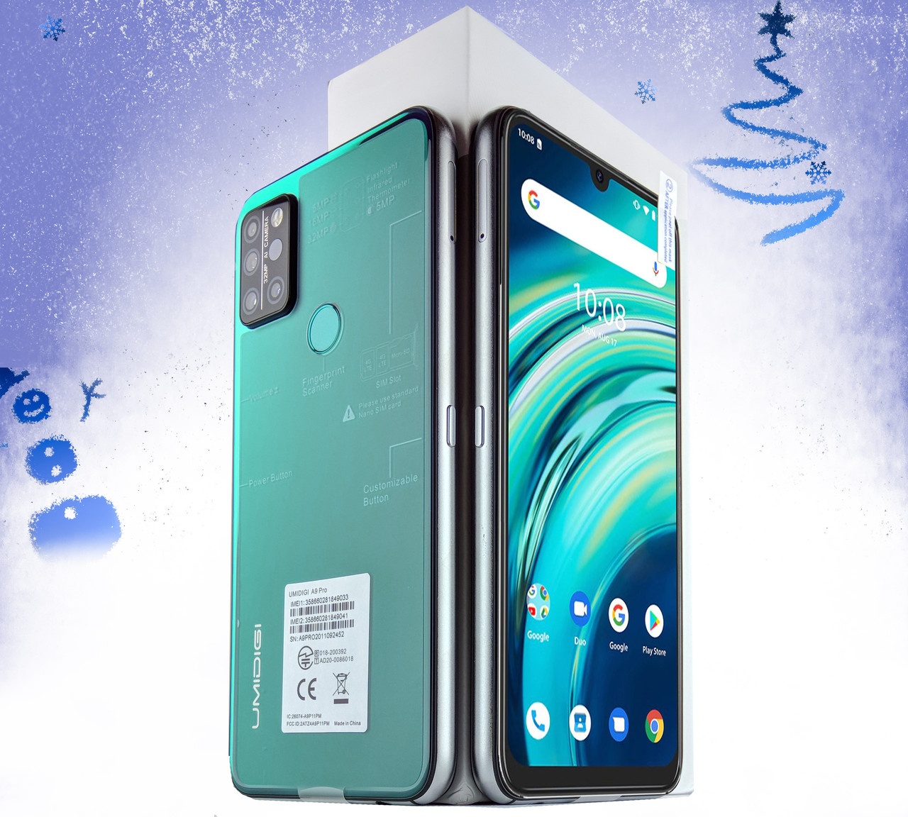 UMIDIGI A9 Pro 6.3"  ⁇  4/64 Gb  ⁇  32 Mp  ⁇  Helio P60 + Бампер, плівка