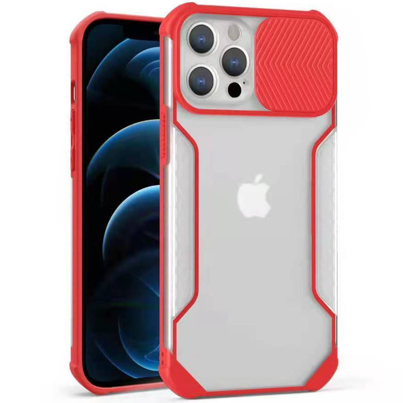 Чохол Camshield matte Ease TPU зі шторкою для Apple iPhone 13 Pro Max (6.7") Червоний, фото 1