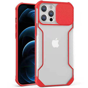 Чохол Camshield matte Ease TPU зі шторкою для Apple iPhone 13 Pro Max (6.7") Червоний