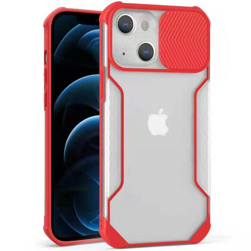 Чохол Camshield matte Ease TPU зі шторкою для Apple iPhone 13 (6.1") Червоний, фото 1