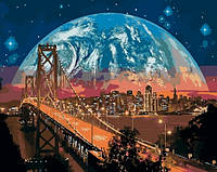 Картина по номерам "Космический пейзаж" 40*50 см картина для рисования Номерные раскраски Полный Набор