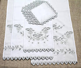 Набір весільних рушників з серветками "Дуб-калинка" (люрекс) (4 рушники + 4 салфетки)