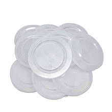 Кришка капронова Юніпласт звичайна прозора набір 10 штук