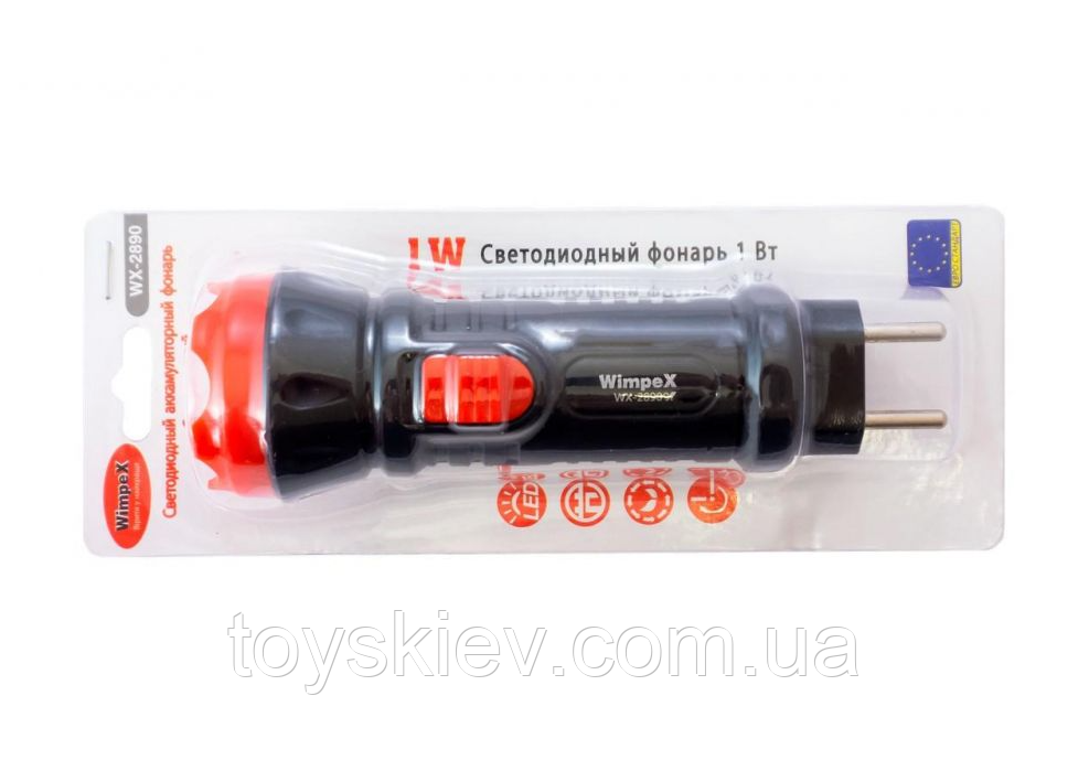 Ліхтар ручний Wimpex WX-2890/Акк./ 1 LED/, фото 1
