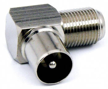 Роз'єм F- IEC-M кутовий (ТВ-штекер) Q100