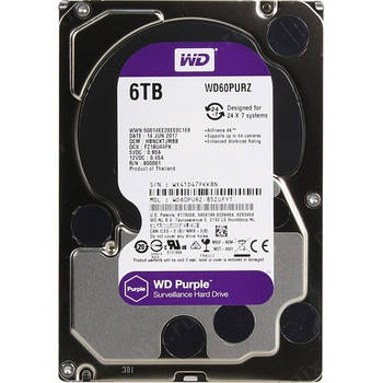 Жорсткий диск Western Digital Purple 6TB 5640rpm 128MB WD62PURZ 6Gb/s