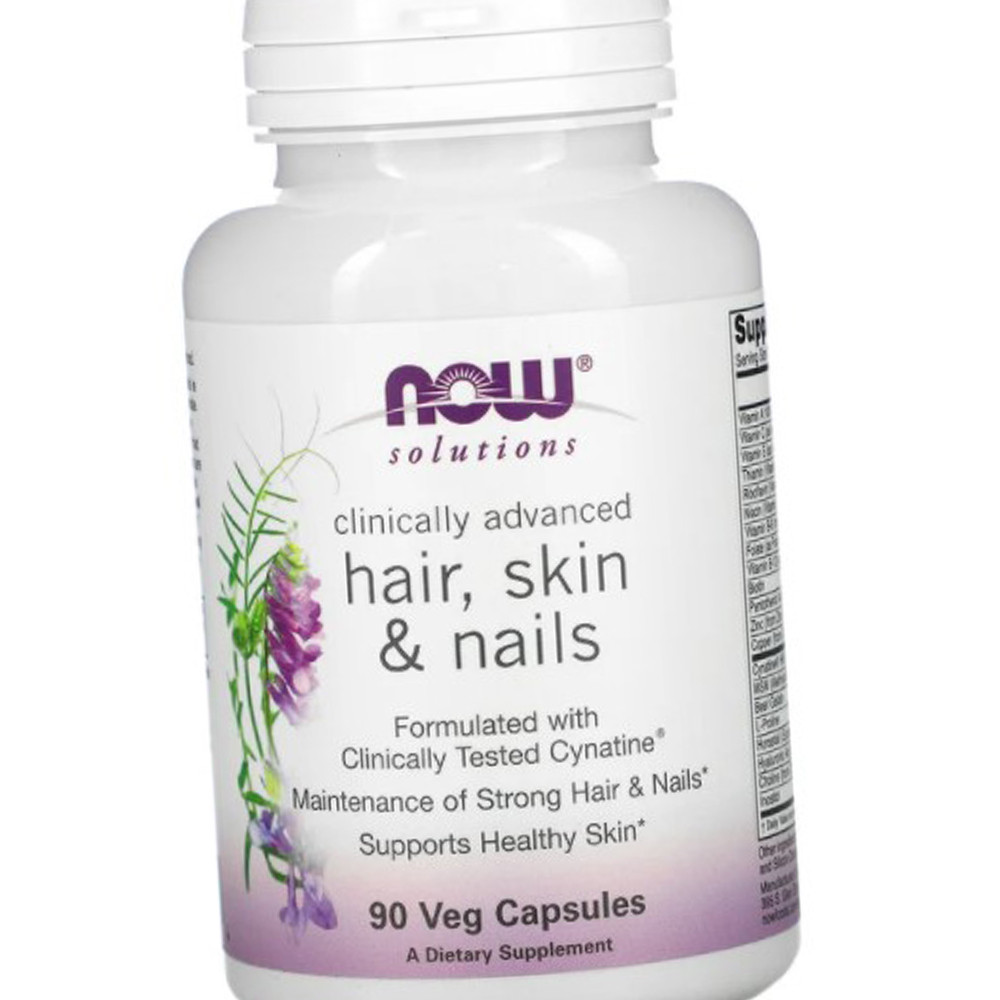 Вітаміни для волосся, шкіри та нігтів Now Foods Hair, Skin & Nails 90 капсул нау фудс