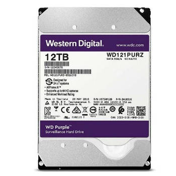 Жорсткий диск Western Digital Purple 12TB 7200rpm 256MB WD121PURZ 6Gb/s