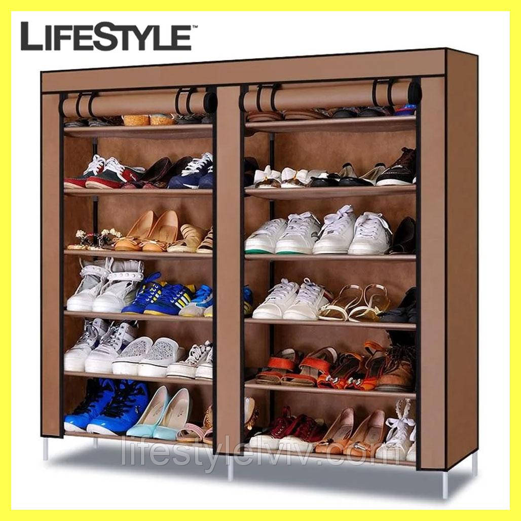 Тканинний шафа для зберігання взуття Shoe Cabinet 118х30х120 см