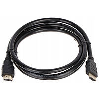 Кабель Merlion HDMI-HDMI HIGH SPEED 1m, v1.4, OD-7.5mm, круглий Black, коннектор Black, (Пакет), Q400