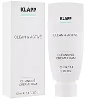 Базовая крем-пенка очищающая Clean & Active Cleansing Cream Foam, 100 мл Klapp