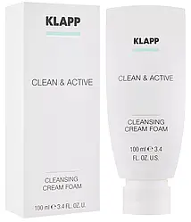 Базова крем-пінка очищаюча Clean & Active Cleansing Cream Foam, 100мл Klapp