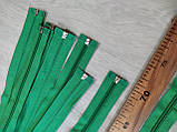 Блискавка зелена спіральна пластмасова 60 см, 70 см, 80 см і 100 см з одним бігунком, фото 2