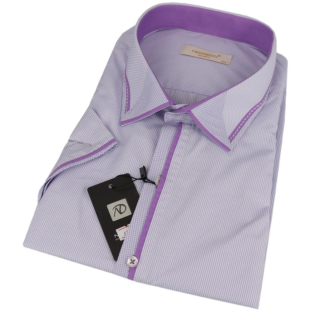 Бузкова чоловіча сорочка Negredo 630 BKS 06 великого розміру, фото 1