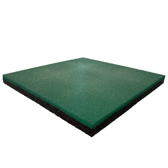 Гумова плитка 500х500х40 мм (зелена) PuzzleGym, фото 1