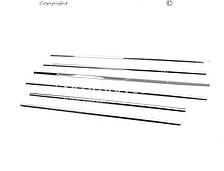 Окантовка вікон Range Rover III L322 2003-2012 нерж 6 шт.