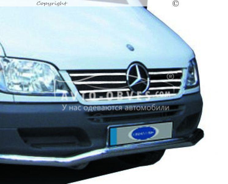 Накладки на решетку Mercedes Sprinter 2002-2006 г.в. из 5 элементов - фото 3 - id-p22851532