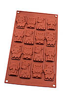 Силіконова форма для шоколаду та печива Зоологічна на 16 комірок ОПТ