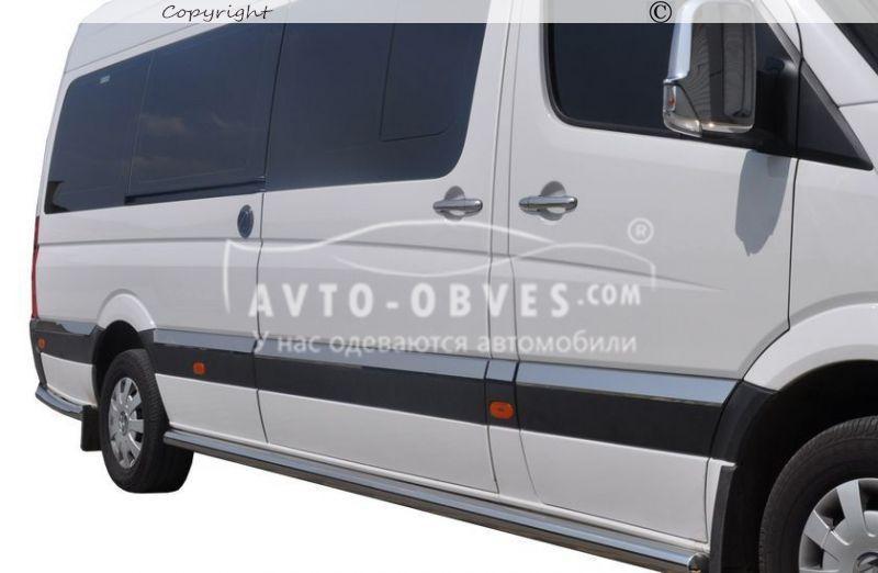 Накладки на молдинги дверные Mercedes Sprinter, длинная база, нерж - фото 3 - id-p98769817