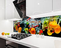 Наклейка на кухонный фартук  60 х 300 см с защитной ламинацией Овощи и фрукты (БП-s_ed576-3)